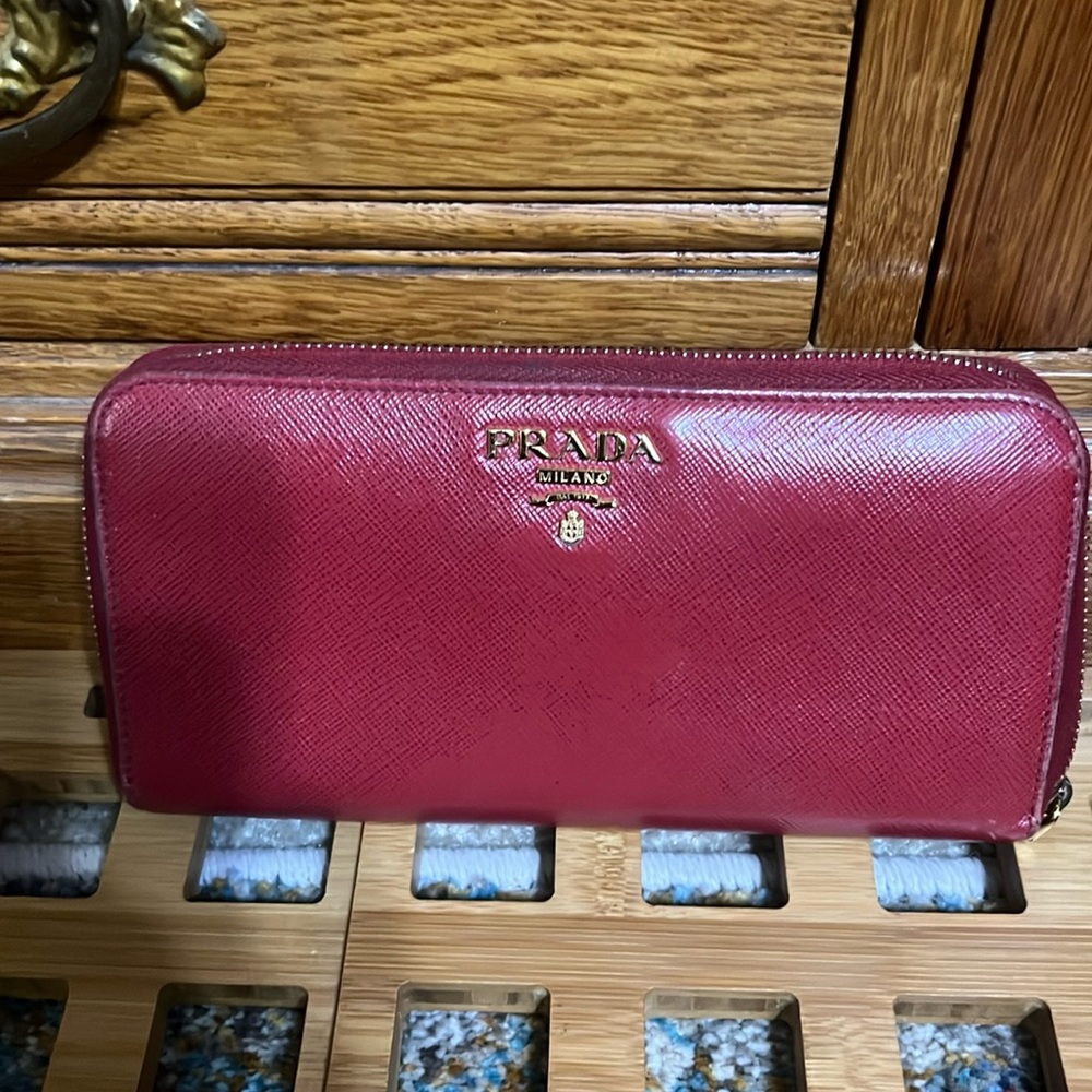 Prada red wallet